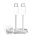 Puro Puro Fabrik 60W Braided Cable USB-C - USB-C 3m - White
