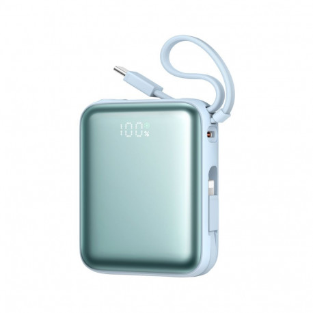 Joyroom Joyroom JR-PBF27 22.5W 10000mAh Powerbank with Two Built-in Cables - Blue