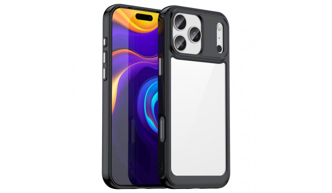 Hurtel Outer Space Case for iPhone 17 Pro - Black Transparent