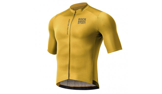 Rockbros Rockbros 15120014025 ROAD TO SKY men's cycling jersey short sleeve L - yellow