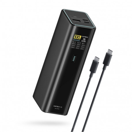Cuktech Cuktech PB200U Powerbank 210W 20000mAh 2x USB-C + USB-A with TFT display and 240W USB-C cabl
