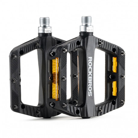 Rockbros Rockbros BP2501 Reflective Nylon Bicycle Pedals - Black