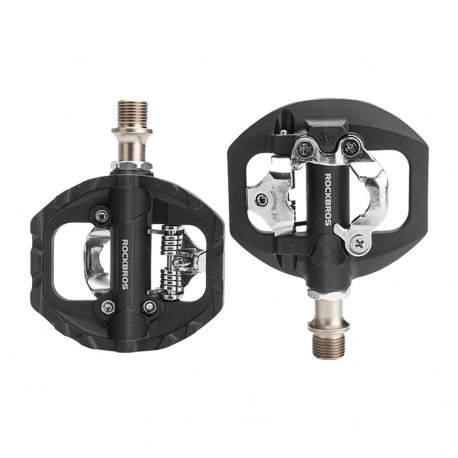 Rockbros Rockbros M108 Nylon Half-Lock Double-Sided Bicycle Pedals - Black