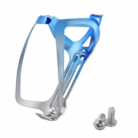 Rockbros Rockbros RKL02 Aluminum Bottle Cage - Blue and Silver