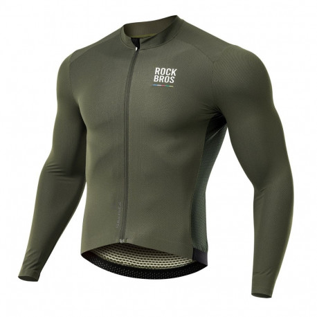 Rockbros Rockbros 15220003003 ROAD TO SKY men's cycling jersey long sleeve M - green