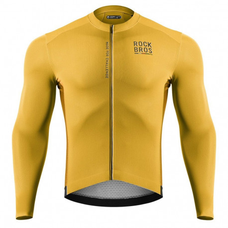 Rockbros Rockbros 15120015023 ROAD TO SKY men's long sleeve cycling jersey S - yellow