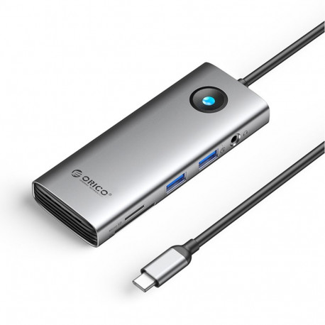 Orico Orico PW11 8in1 USB-C Docking Station 2x USB-A 3.0 1x USB-C PD 100W 1x HDMI 4K 60Hz 1x microSD
