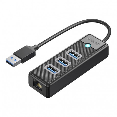 Orico Orico PW3UR25-U3 USB Hub 4-Port 3x USB-A 3.0 1x RJ45 2.5G Ethernet 0.15m - Black