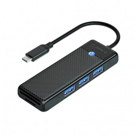Orico Orico PAPW3AT-U3 USB Hub 4-port 3x USB-A 3.0 with microSD/SD card reader 1.8 m - black