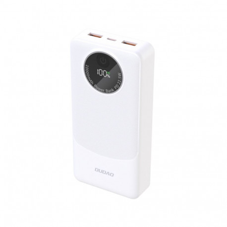 Dudao Dudao K12Pro Power Bank 22.5W PD 20000mAh USB-A, USB-C - White