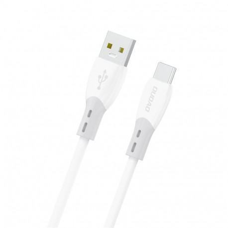 Dudao Dudao L25ST 5 A USB-A - USB-C Cable with Soft Silicone Braid 1 m - White