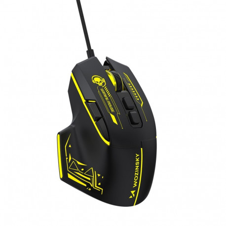 Wozinsky Wozinsky WMGK-1181W Wired Optical Gaming Mouse 7200 DPI with Backlight - Black and Yellow