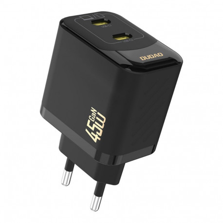 Dudao Dudao A28PEU PD 45W GaN 2xUSB Wall Charger - Black