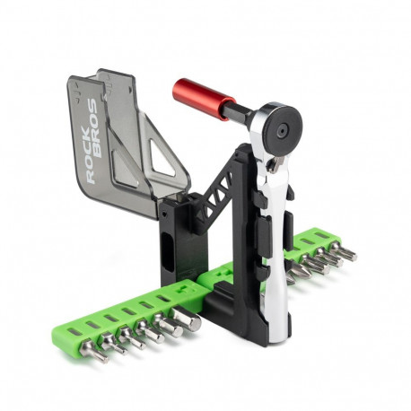 Rockbros Rockbros Bike Tool Set with Mini Ratchet and Bits - Translucent Green