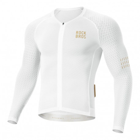Rockbros Rockbros YDCX008 Diamond Long Sleeve Cycling Jersey Size L - White