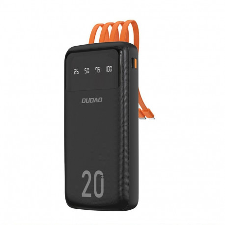 Dudao Dudao large capacity powerbank with 4 built-in cables 20000mAh USB Type C + micro USB + Lightn