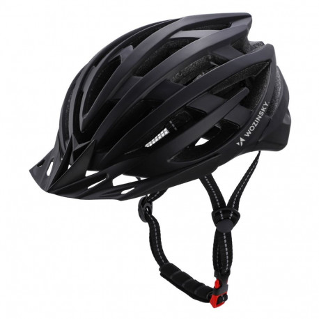 Wozinsky Wozinsky MTB Bike Helmet with Removable Visor and Rear USB Light M - Black