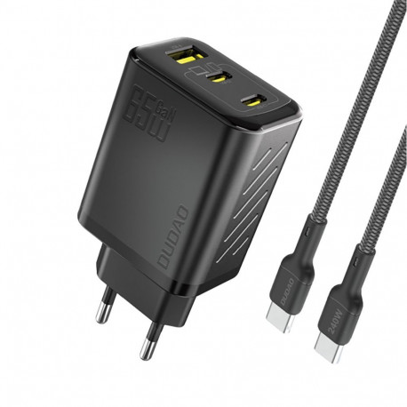 Dudao Dudao A29C 65W GaN Wall Charger + USB-C Cable - Black