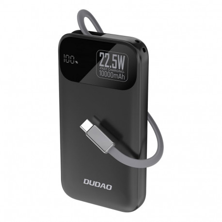 Dudao Dudao K31 10000 mAh 22.5W PD Powerbank with Built-in Cable - Black