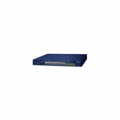 PLANET IPv4/IPv6, 24-Port Managed L2/L4 Gigabit Ethernet (10/100/1000) 1U Blue
