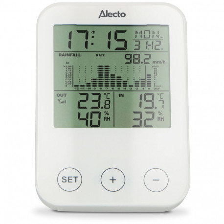 Alecto ilmajaam WS-1200 juhtmevaba anduriga, must/hall