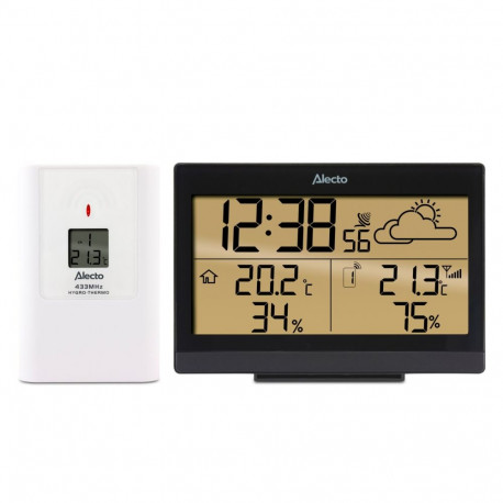 Alecto WS-2300 Wetterstation mit Funksensor Schwarz