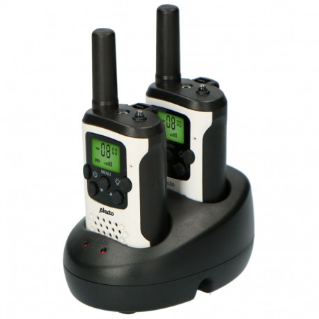 Alecto walkie-talkie 2-osaline komplekt 7km ulatusega, valge/must