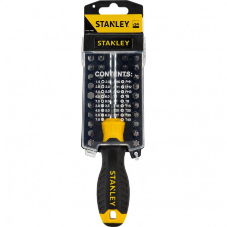 Stanley multibit-kruvikeeraja komplekt S/D 34PC