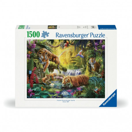 Ravensburger pusle 1500 tk: rahulolevad tiigrid