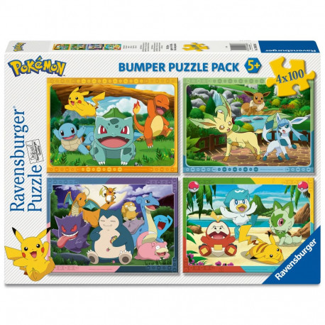 Ravensburger pusle 4x100 tk: Pokémoni tegelased