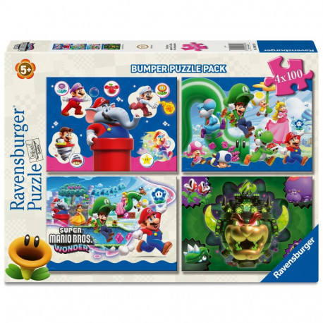 Ravensburger pusle 4x100 XL tk: Super Mario Bros. Wonder