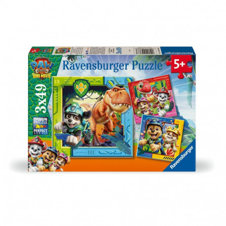 Ravensburger pusle 3x49 tk: Käpapatrulli film dinosaurustega