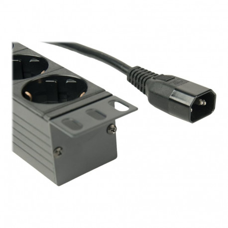 GEMBIRD PDU 8x Schuko 1U 10A 3m C14 Plug