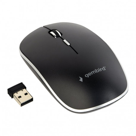GEMBIRD optiline juhtmevaba hiir MUSW-4B-01 1600DPI nano USB, must