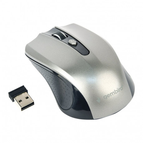Gembird juhtmeta optiline hiir MUSW-4B-04-BG 1600DPI nano USB, must/ruumihall