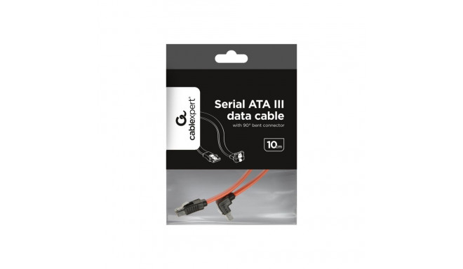 Gembird andmekaabel CC-SATAM-DATA90 Serial ATA III 50cm 90-kraadise nurga all painutatud metallklamb