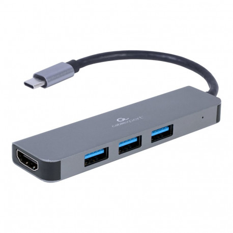 GEMBIRD A-CM-COMBO2-01 Multi Port Adapter USB Type C 2in1 HUB USB HDMI