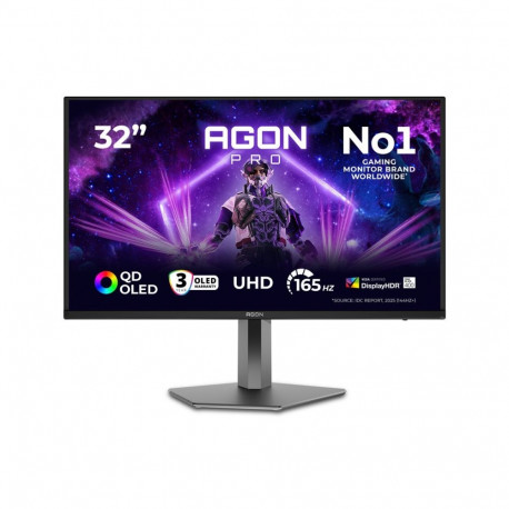 AOC 31,5-tolline 3840x2160 QD OLED 130mm AGON PRO QD OLED UHD 4K 31,5-tolline 165Hz HDR TB400 HDMI2.