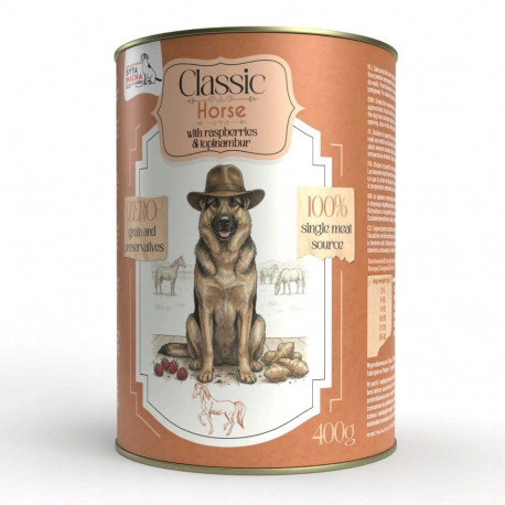 SYTA MICHA Classic Mono Horse with raspberries and Jerusalem artichoke - wet dog food - 400g