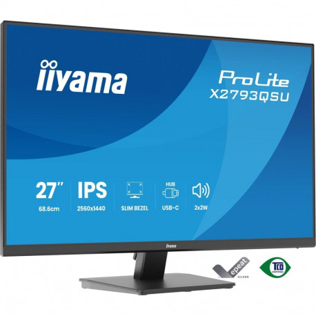 iiyama ProLite X2793QSU-B1 computer monitor 68.6 cm (27") 2560 x 1440 pixels Quad HD LED Black