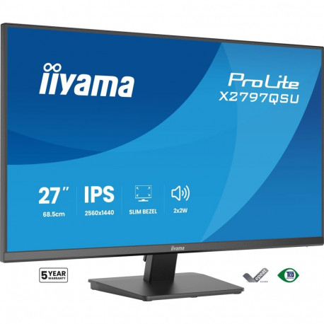 iiyama arvutimonitor ProLite X2797QSU-B1 68.6cm (27") 2560 x 1440 pixels Quad HD LED, must