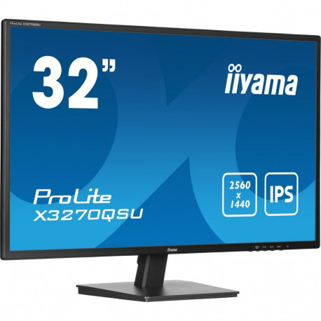 iiyama arvutimonitor ProLite X3270QSU-B1 80cm (31.5") 2560 x 1440 pikslit Wide Quad HD LED, must