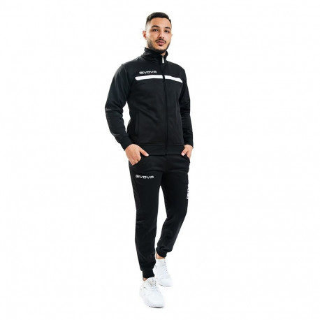 Givova Tuta Givova One Tracksuit Black & White TT012 1003 M
