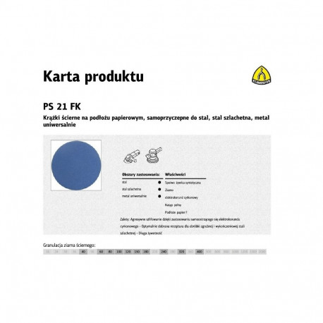 KLINGSPOR KRĄŻEK 150  PS21FK 50szt.   60