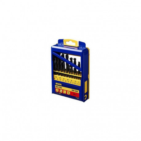 IRWIN metallipuur HSS DIN-338, 19-osaline, 1,0–10,0mm sammuga 0,5mm