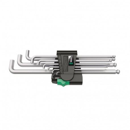 Wera 950/9 Hex-Plus 4 L-key set, metric, chrome-plated