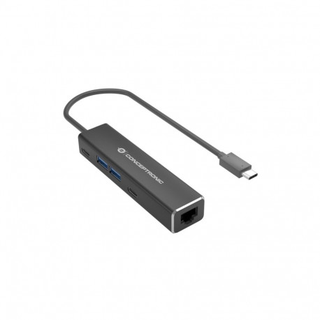 Conceptronic Ethernet-adapter ABBY14B USB 3.2 Gen 1 2.5GbE USB-hubiga USB-A x2 USB-C x2