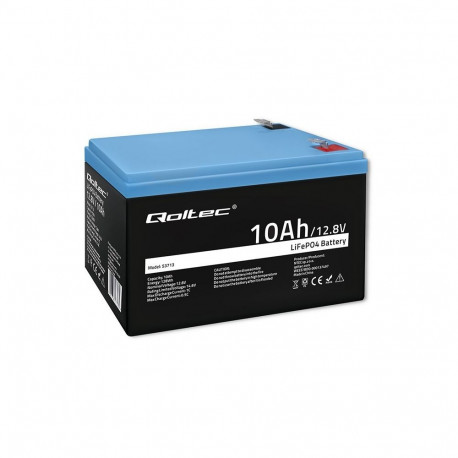Qoltec aku 53713 LiFePO4 liitiumraudfosfaat 12.8V 10Ah 128Wh BMS