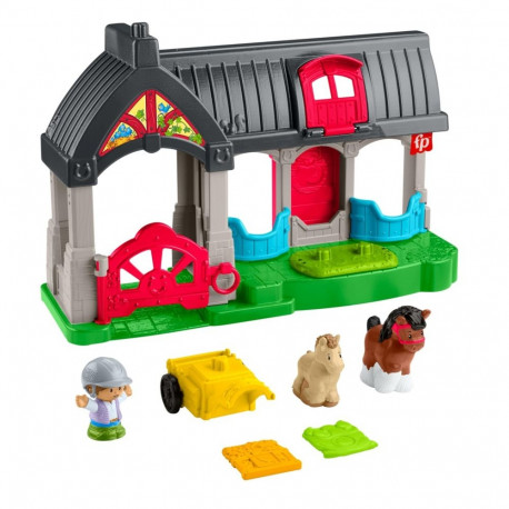Fisher-Price mängukomplekt Little People sõbralike hobuste tall väikelastele, helidega, 6 mängueleme