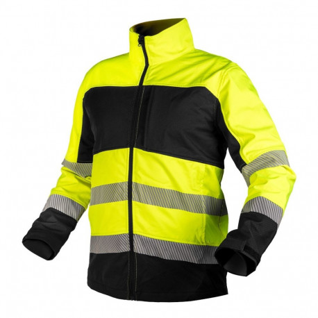 Hoiatusvärvides softshell-tööjope XXXL, kollane-must